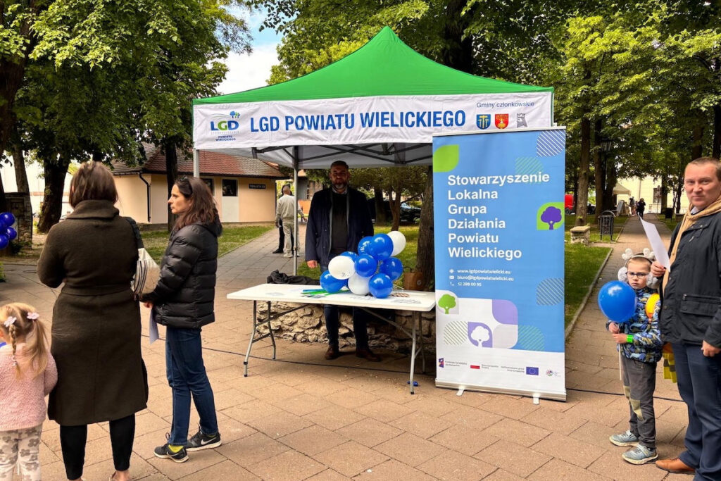 Stoisko LGD w Parku Miejskim w Niepołomicach